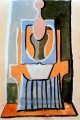 Frau sitzen dans un fauteuil 1923 kubist Pablo Picasso